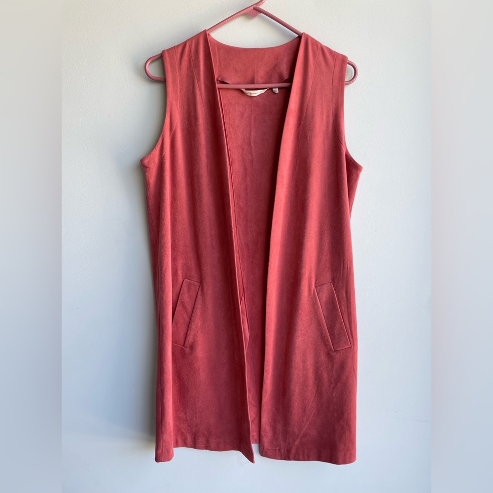 Soft surroundings faux suede vest